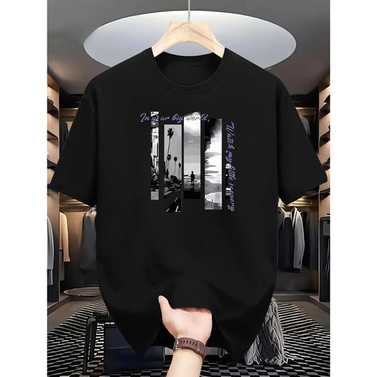Printed Casual Sports Outdoor Men's Short-Sleeved T-shirt Summer Men's Top