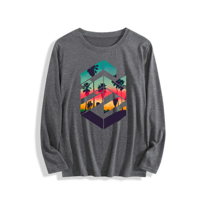 Men'S Summer Short Sleeve Printed T-shirt, Plus Size
