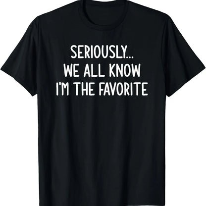 Funny Moms Favorite Son Daughter I'm Mom's Favorite T-Shirt Golf Gift T-Shirt For Men and Women