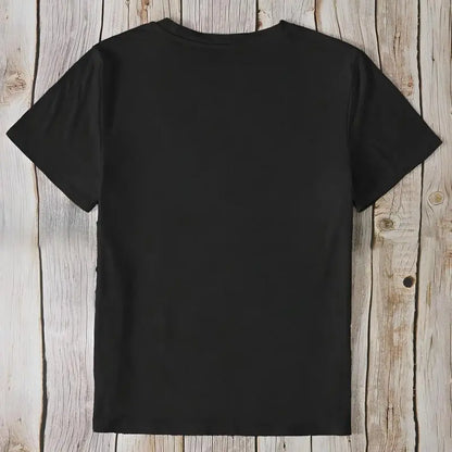 New unisex round-neck graphic T-shirt, 100%25 cotton, vibrant patterns, soft and comfortable, perfect for men's spring and summer short-sleeve street style.