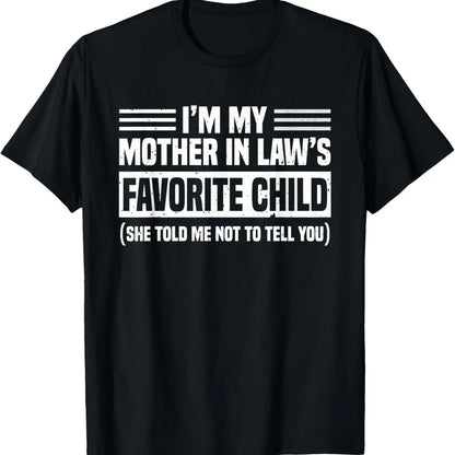 Funny Moms Favorite Son Daughter I'm Mom's Favorite T-Shirt Golf Gift T-Shirt For Men and Women