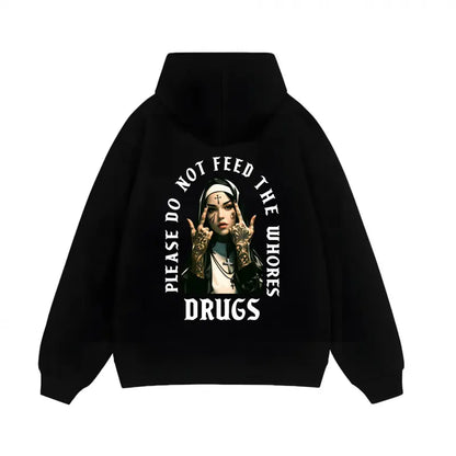 NUN PLEASE DO NO FEED THE WHO$ES DGS shirt - hodiee sweater men and women, Classic Fashion, Fits Every Occasion, Full Size Cotton Fabric