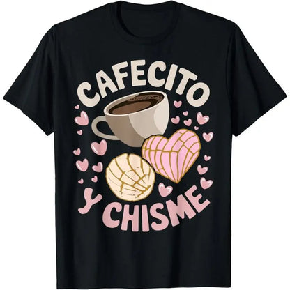 100%25 Cotton Coffee and Gossip Latina Mexican Baked Concha Pastry Conchas T-Shirt
