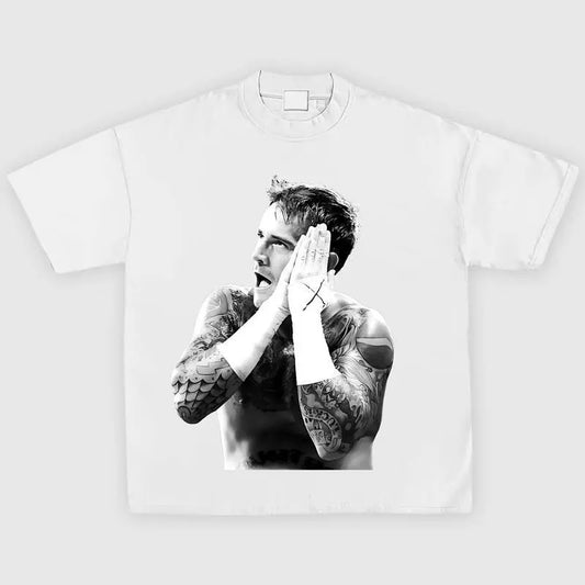 CM PUNK TEE, Wrestling Tee, WWE Tee, Wrestling Gift, Sports Shirt, Workout T-shirt Menswear Streetwear Crewneck ClothingUnisex T-shirt Top Tshirt