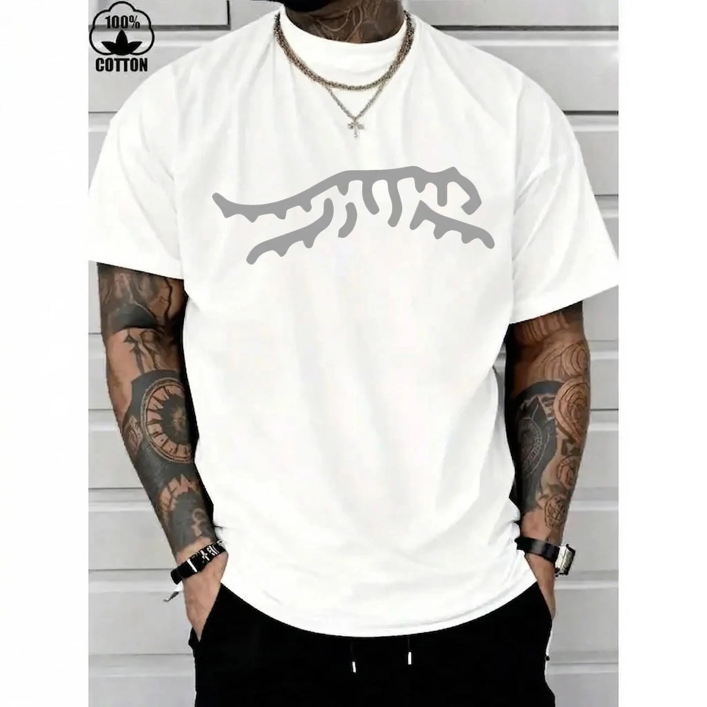 Sun Day Red Logo On A Black T-Shirt Casual Basic Tee Menswear graphic tee men's t shirts trendy t-shirts Shortsleeve