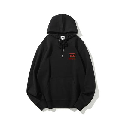 Vintage Style Glock Graphic Hoodie, Pin‑Up "Glock Perfection" Unisex Pullover With Georgia Since 1985 Print, Cozy Soft Cotton Gift For Fans
