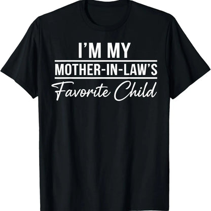 Funny Moms Favorite Son Daughter I'm Mom's Favorite T-Shirt Golf Gift T-Shirt For Men and Women