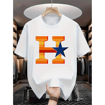 Houston Baseball T-Shirt Perfect for Team Events and Daily Wear Suitable for Machine Washing Casual Style