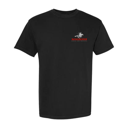 Winchester Men's T-Shirt, American Legend, 1866 AmmoBox Graphic, Lever Action Rifle Print, HuntingApparel, Gun Enthusiast Gift, Short Sleeve, CowboyWestern Style tees quarter zip men lemon demon clothes gorlock destroyer tshirt ,Men's Solid Color Crewneck