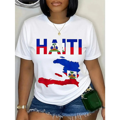 Unisex Happy Haitian Flag Day Cool Haiti Flag Map Haitian Pride T-Shirt